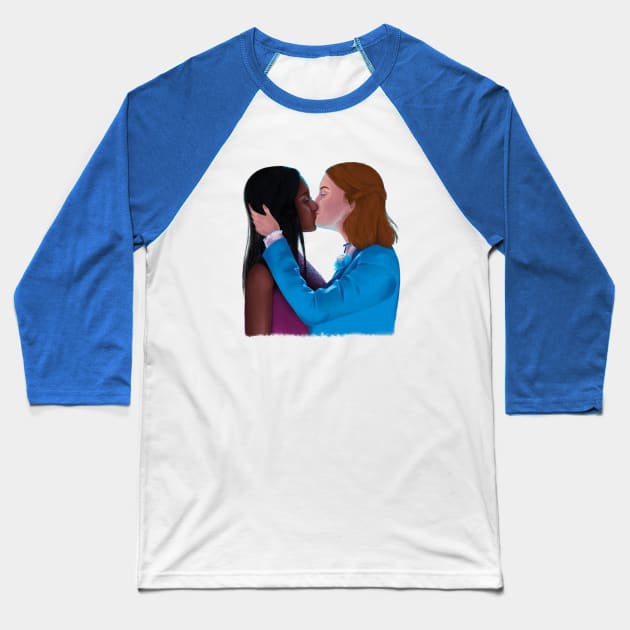 The Prom Kiss Baseball T-Shirt by MyownArt